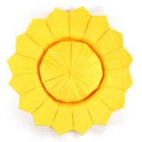 origami sunflower
