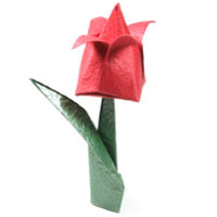 traditional origami tulip