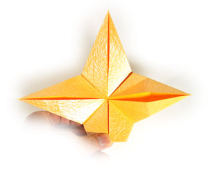 43th picture of 2nd easy origami rose paper flower, Spinning Top Rose