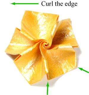 42th picture of five-petals easy origami rose I