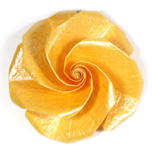 35th picture of five-petals easy origami rose II, spinning-top rose