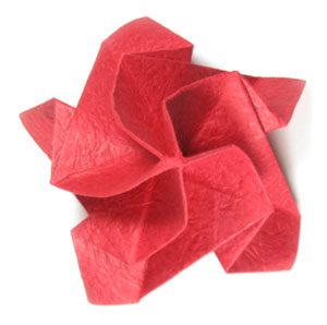 27th picture of Five-petals lovely origami rose paper flower