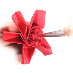 28th picture of Five-petals lovely origami rose paper flower