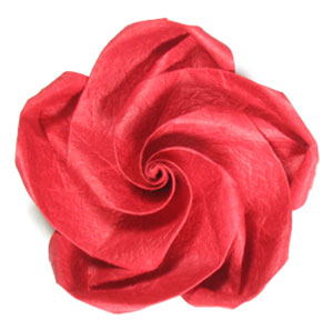 five-petals lovely origami rose  paper flower
