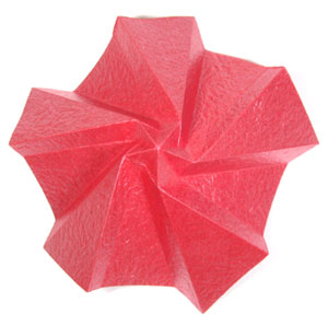11th picture of Five-petals spiral origami rose paper flower