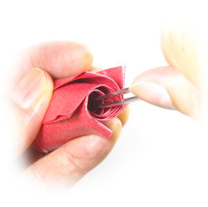 16th picture of Five-petals spiral origami rose paper flower