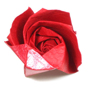 18th picture of Five-petals spiral origami rose paper flower