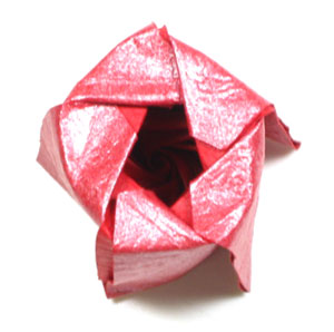 21th picture of Five-petals spiral origami rose paper flower