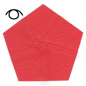 13th picture of Five-petals standard origami rose paper flower