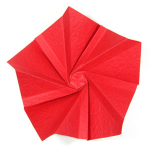 20th picture of Five-petals standard origami rose paper flower