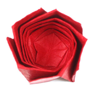 25th picture of Five-petals standard origami rose paper flower