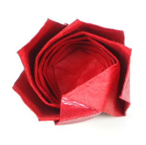 26th picture of Five-petals standard origami rose paper flower