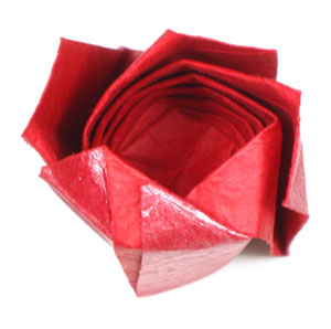27th picture of Five-petals standard origami rose paper flower