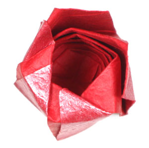 28th picture of Five-petals standard origami rose paper flower