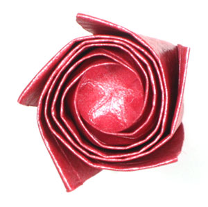 33th picture of Five-petals standard origami rose paper flower