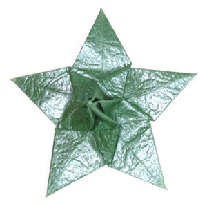 33th picture of Five-sepals Candlestick origami flower base
