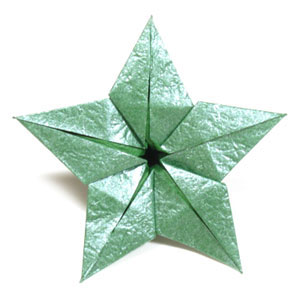 34th picture of Five-sepals Candlestick origami flower base