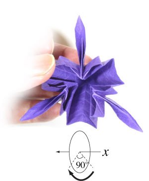 22th picture of origami iris flower