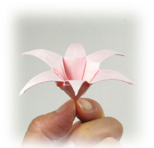 six petals origami lily