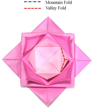 14th picture of traditional fractal origami lotus flower