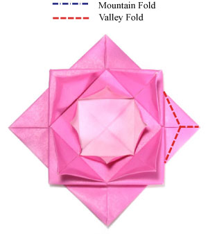16th picture of traditional fractal origami lotus flower