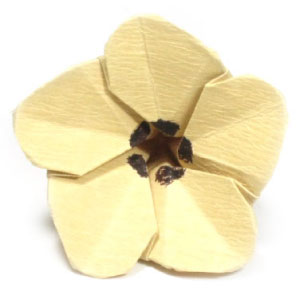 origami okra flower