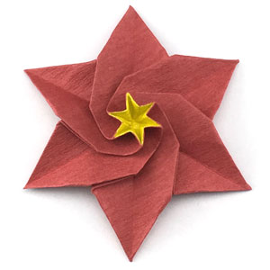 origami poinsettia flower