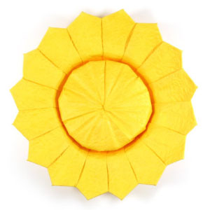 21th picture of origami sunflower