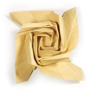 82th picture of Fuller-bloom Kawasaki rose origami flower