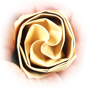 58th picture of New swirl Kawasaki rose origami flower