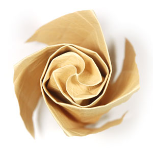 59th picture of New swirl Kawasaki rose origami flower