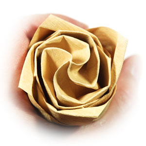 70th picture of New swirl Kawasaki rose origami flower