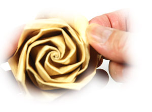 87th picture of New swirl Kawasaki rose origami flower