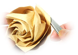 88th picture of New swirl Kawasaki rose origami flower