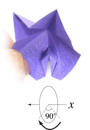 14th picture of origami Canterbery bells flower