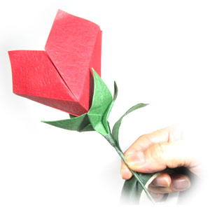 16th picture of Valentine's origami heart flower