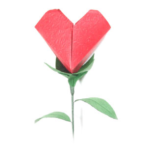 Valentine\'s origami paper flower