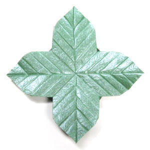 quadruple origami leaf