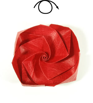 57th picture of Lovely origami rose paper flower (Easy Origami Rose III)