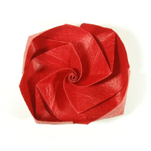 59th picture of Lovely origami rose paper flower (Easy Origami Rose III)
