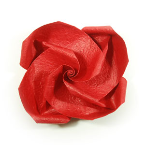 62th picture of Lovely origami rose paper flower (Easy Origami Rose III)