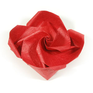 lovely origami rose  paper flower