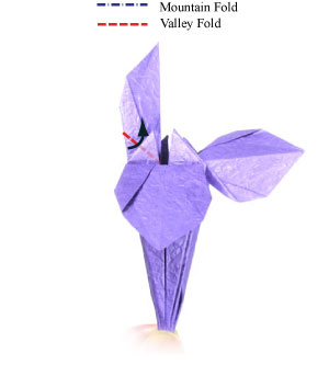 22th picture of traditional origami iris flower